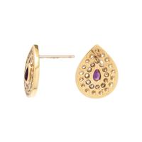 AMETHYST AND DIAMOND EARRINGS
