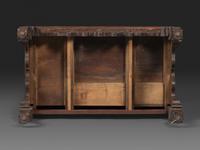 A Chippendale Style Shell Carved Mahogany Claw-and-Ball Foot Dressing Table