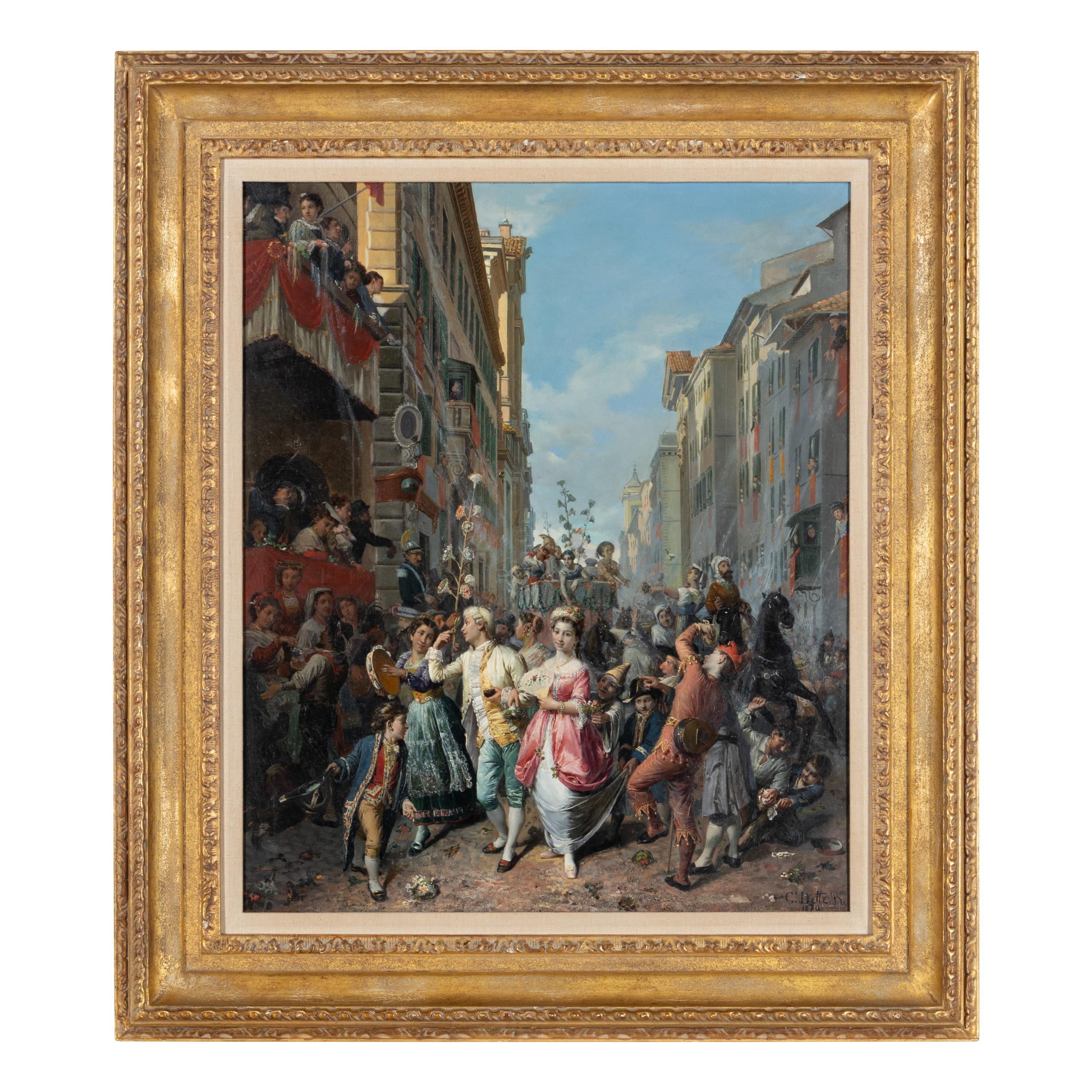Cesare Auguste Detti (Italian, 1847-1914) — Carnival Scene, 1870