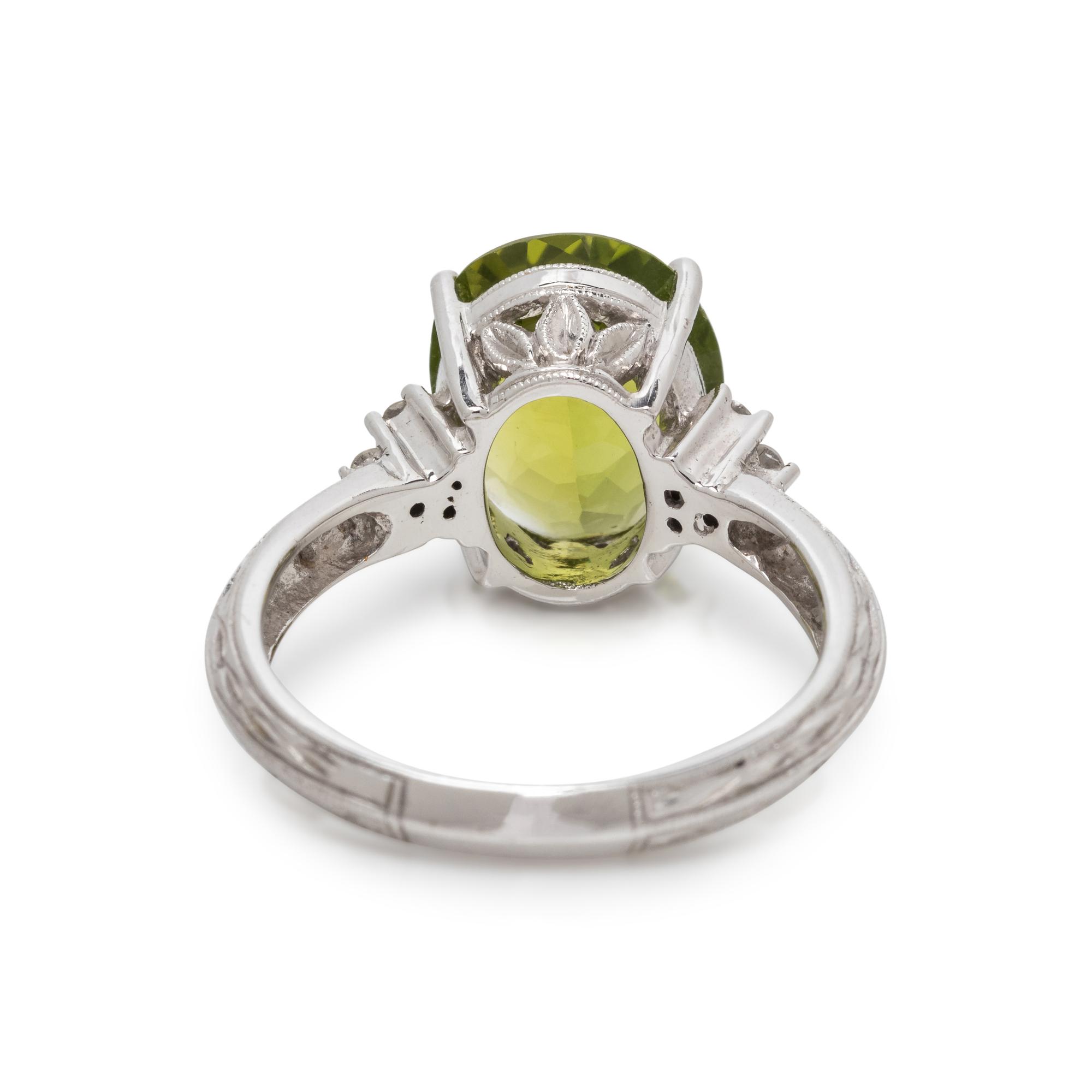 PERIDOT AND DIAMOND RING
