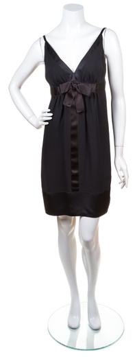 A Chanel Black Silk Cocktail Dress,