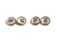 ESSEX CRYSTAL AND MOTHER-OF-PEARL CUFFLINKS