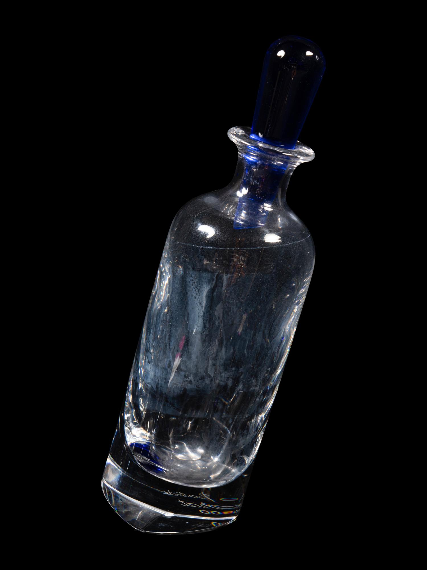A Thomas Bastide for Baccarat Cut Glass Projection Decanter and Rocks Glass Set