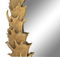 A Baroque Style Giltwood and Antler-Mounted Mirror