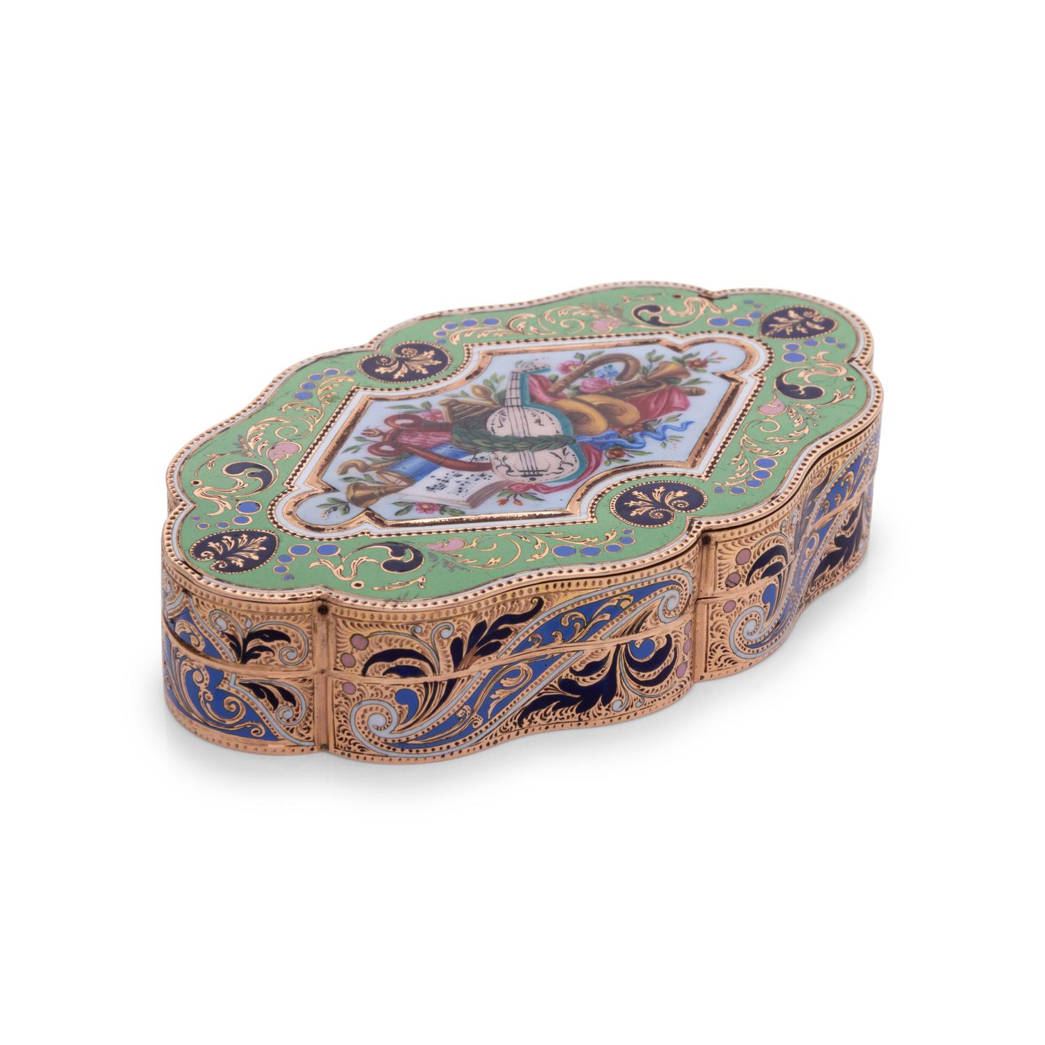 A Gold and Enamel Snuff Box Made for the Turkish Market