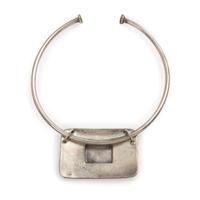 Navajo Silver and Mosaic Inlay Bear Choker Necklace