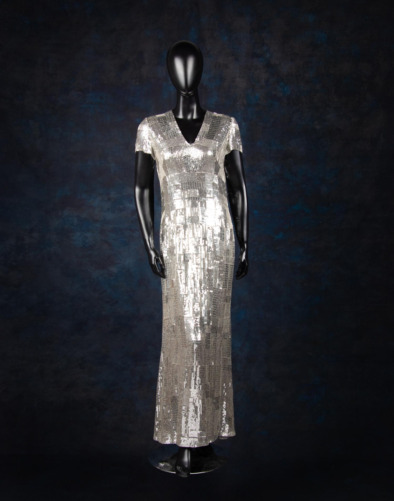 Naeem Khan Sequined Maxi Dress, 2010s
