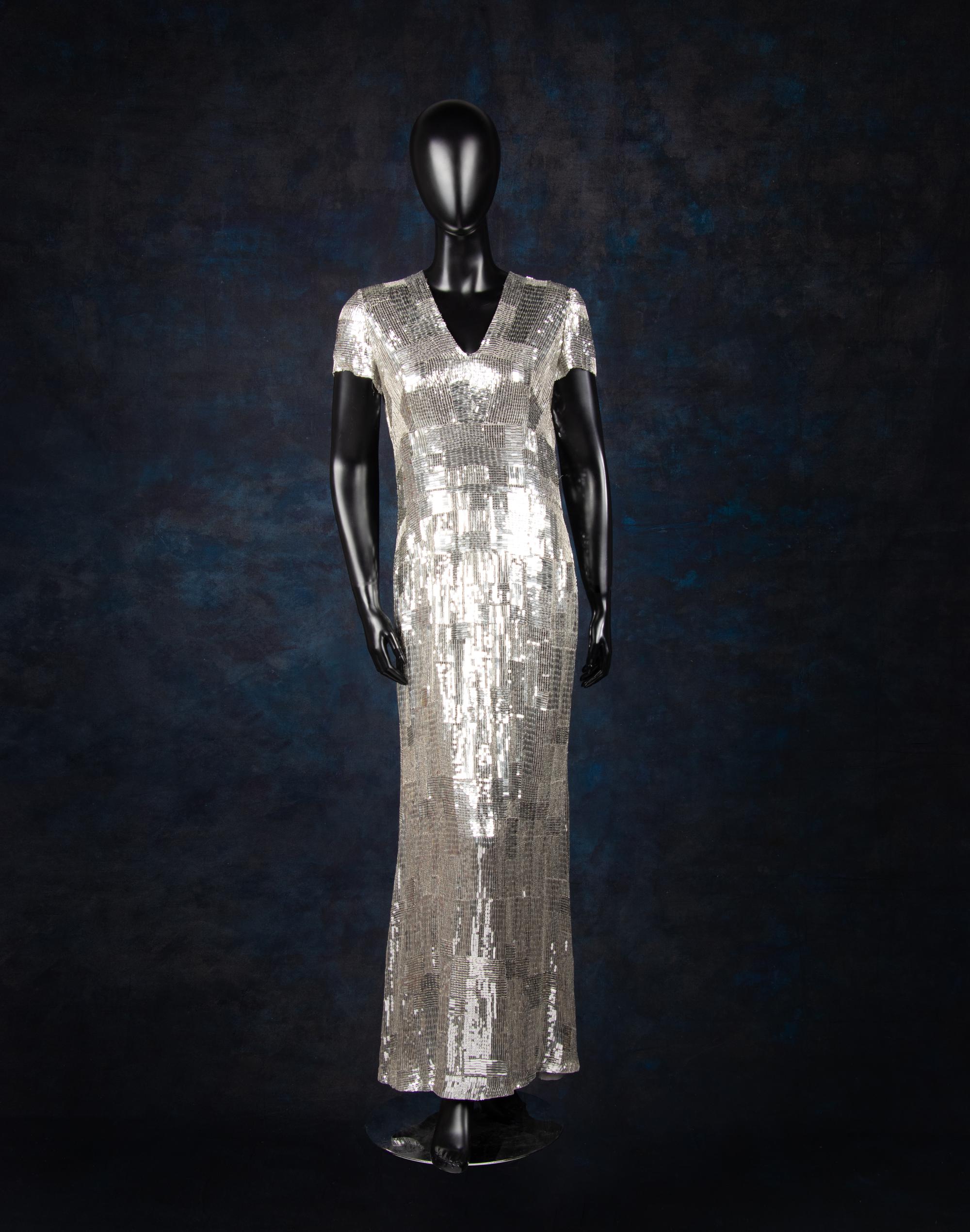 Naeem Khan Sequined Maxi Dress, 2010s