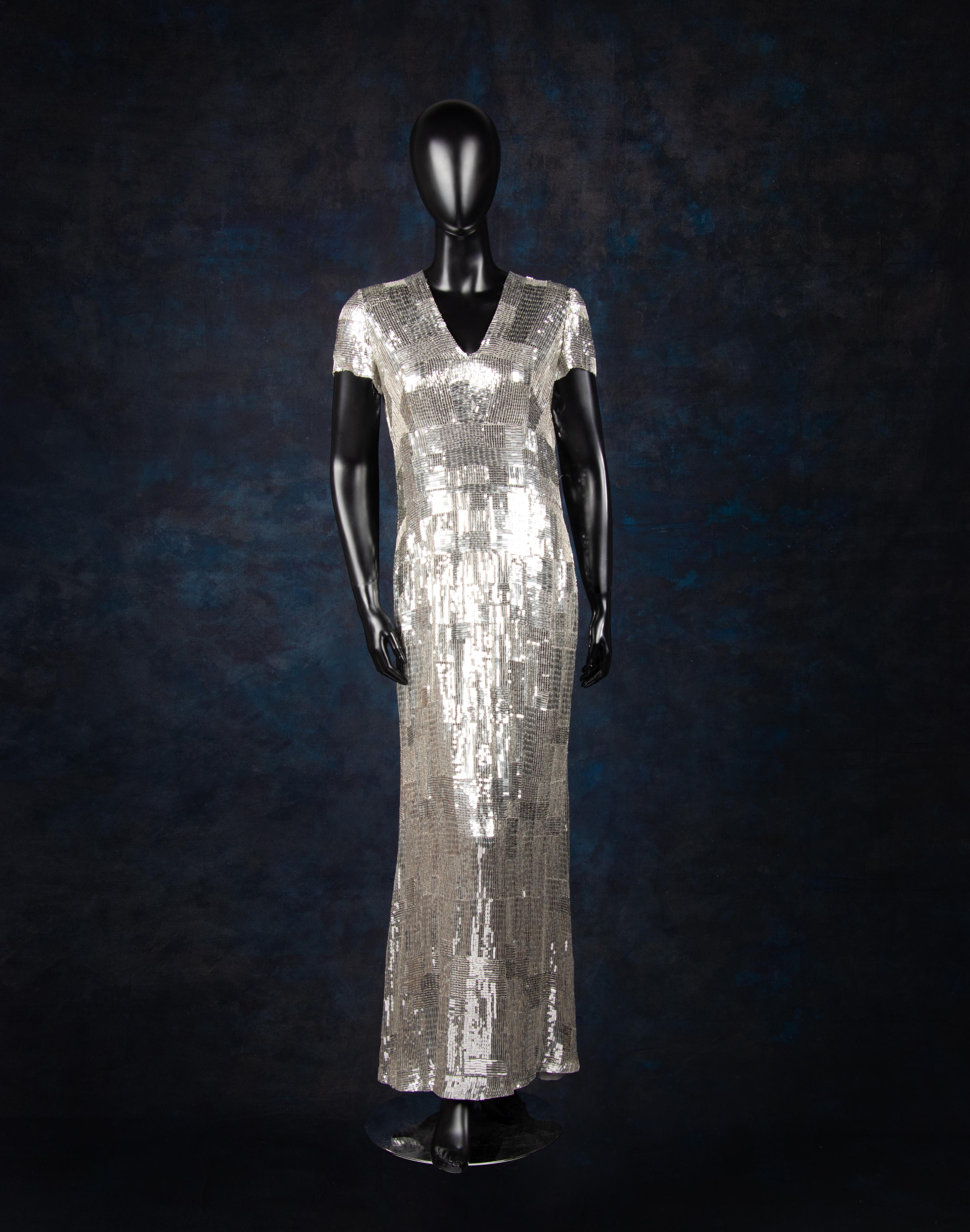 Naeem Khan Sequined Maxi Dress, 2010s