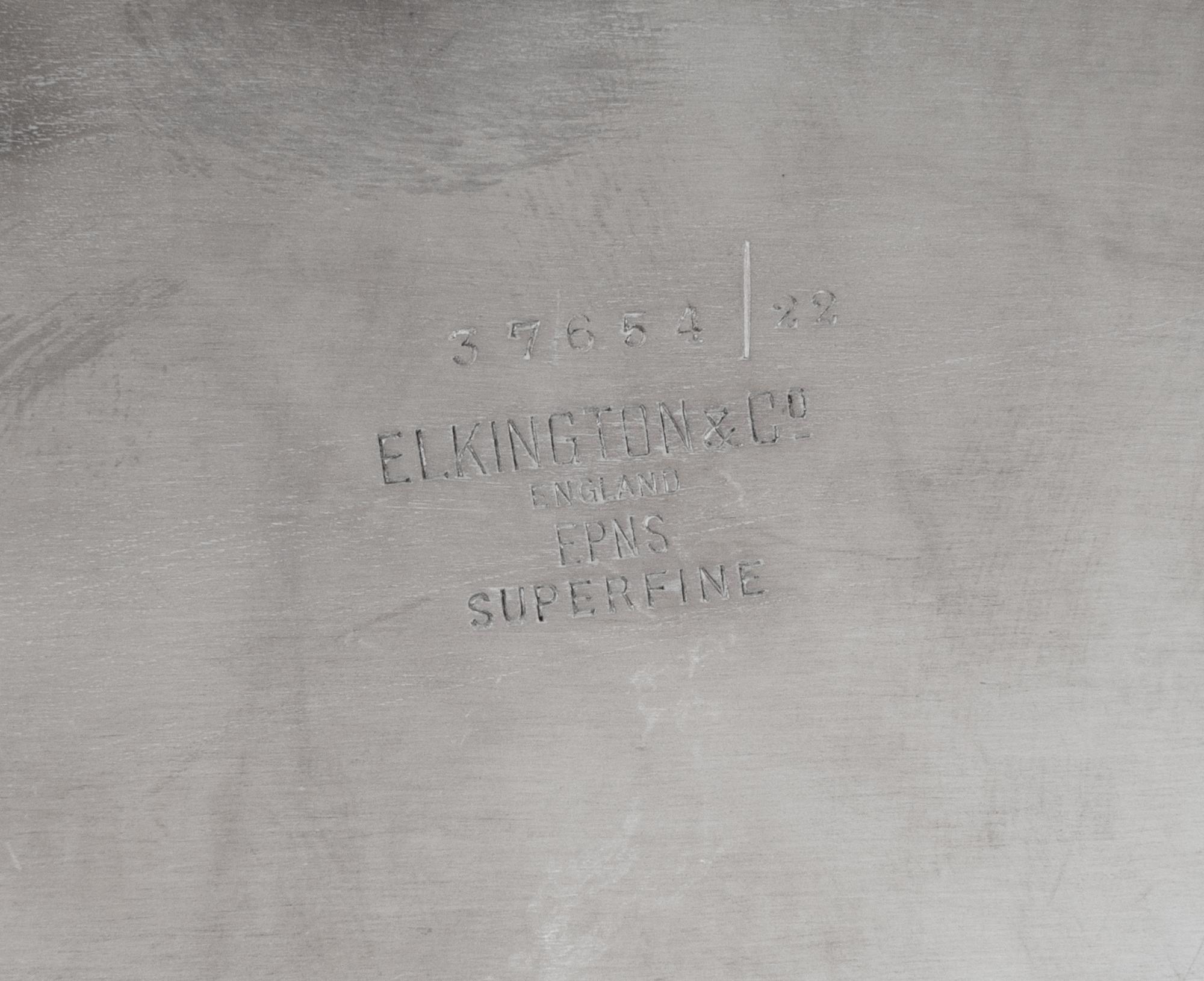 An English Silver-Plate Handled Serving Tray