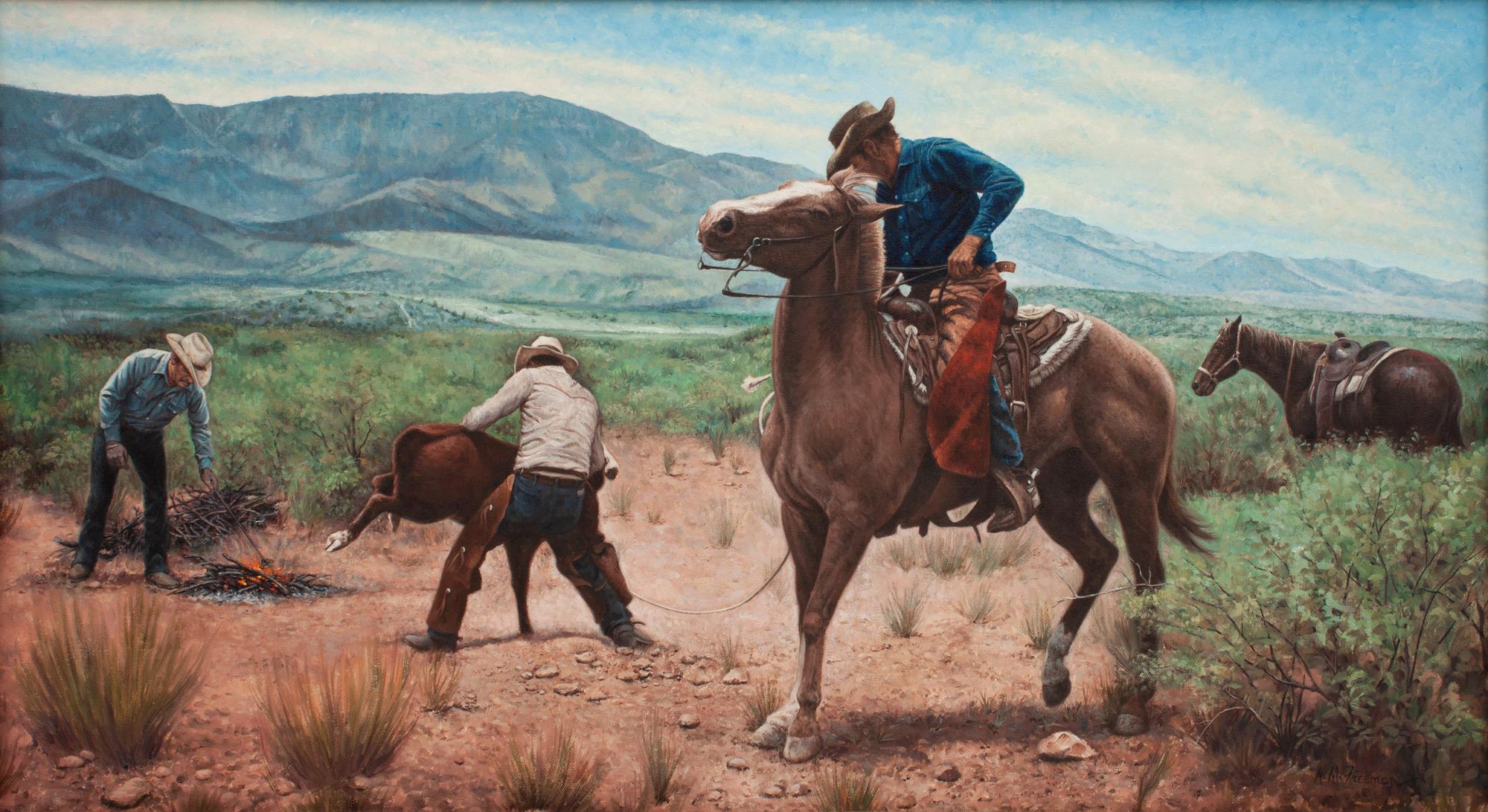 Roping a Calf