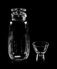 A Nine-Piece Steuben 'Teardrop' Cocktail Set