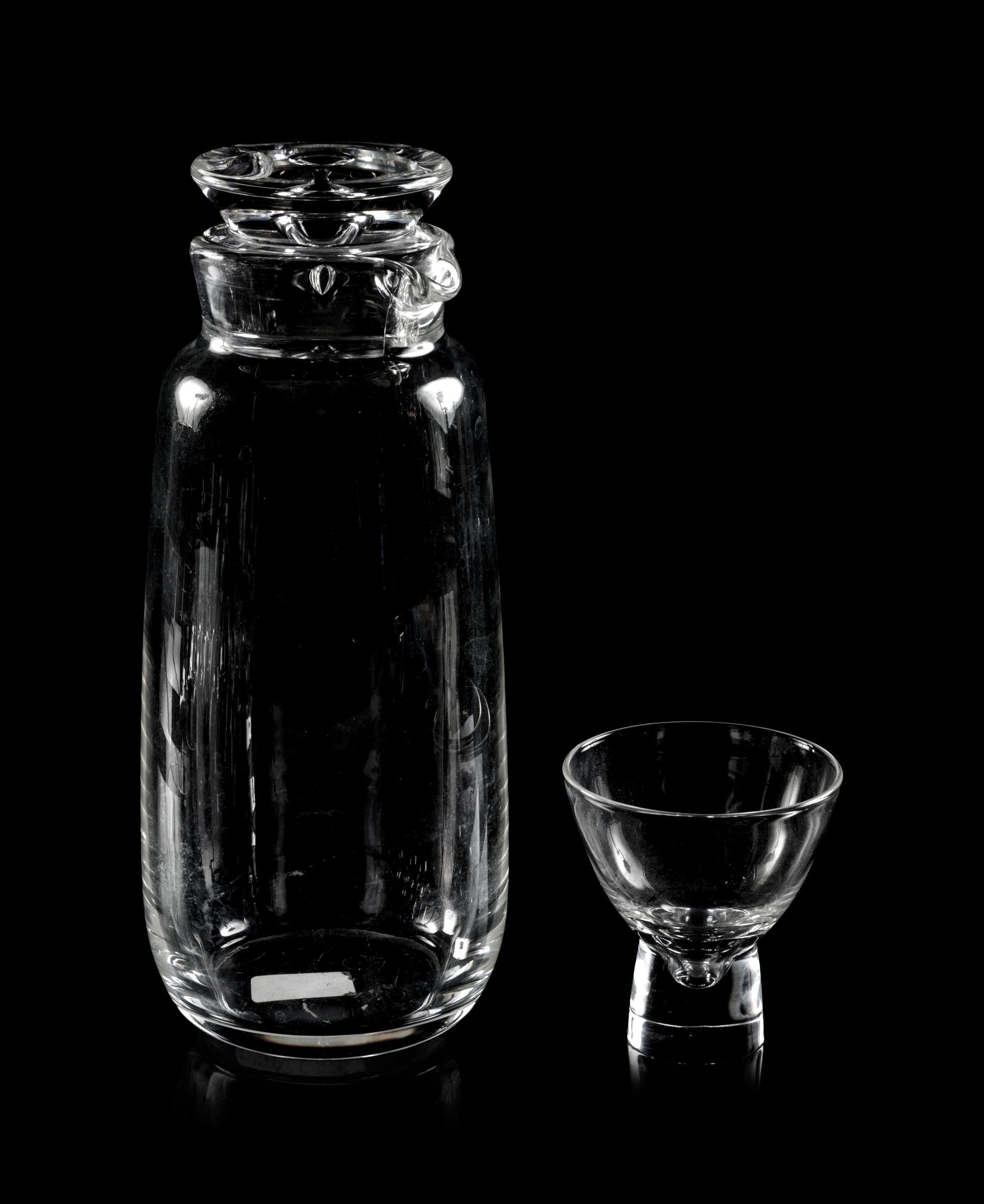 A Nine-Piece Steuben 'Teardrop' Cocktail Set