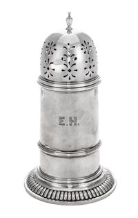 An American Silver Sugar Caster, Gorham Mfg. Co., Providence, RI, 20th Century, after the 1701 William Gamble example.