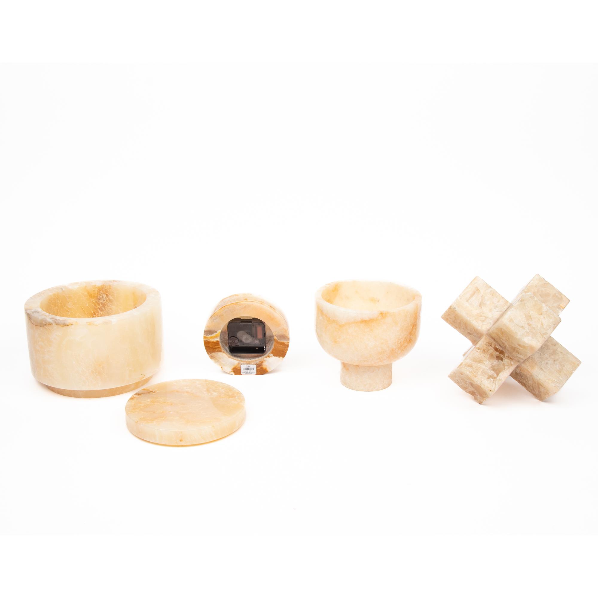 A Group of Onyx Table Articles