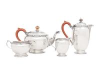 An English Silver Four-Piece Tea and Coffee Service