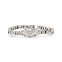 DIAMOND AND WHITE GOLD FILIGREE BRACELET