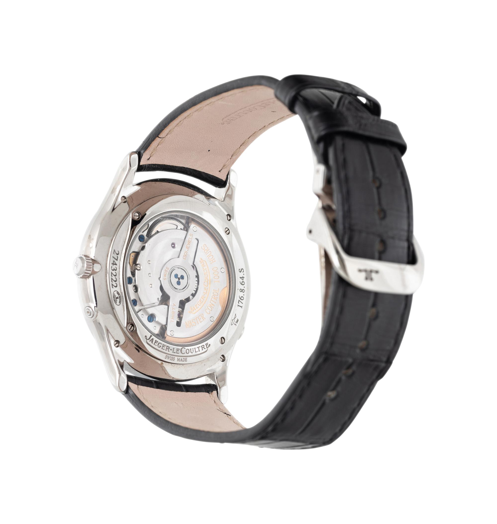 JAEGER-LeCOULTRE, REF. 136.84.20 STAINLESS STEEL 'MASTER ULTRA THIN MOON 39' MOONPHASE WATCH