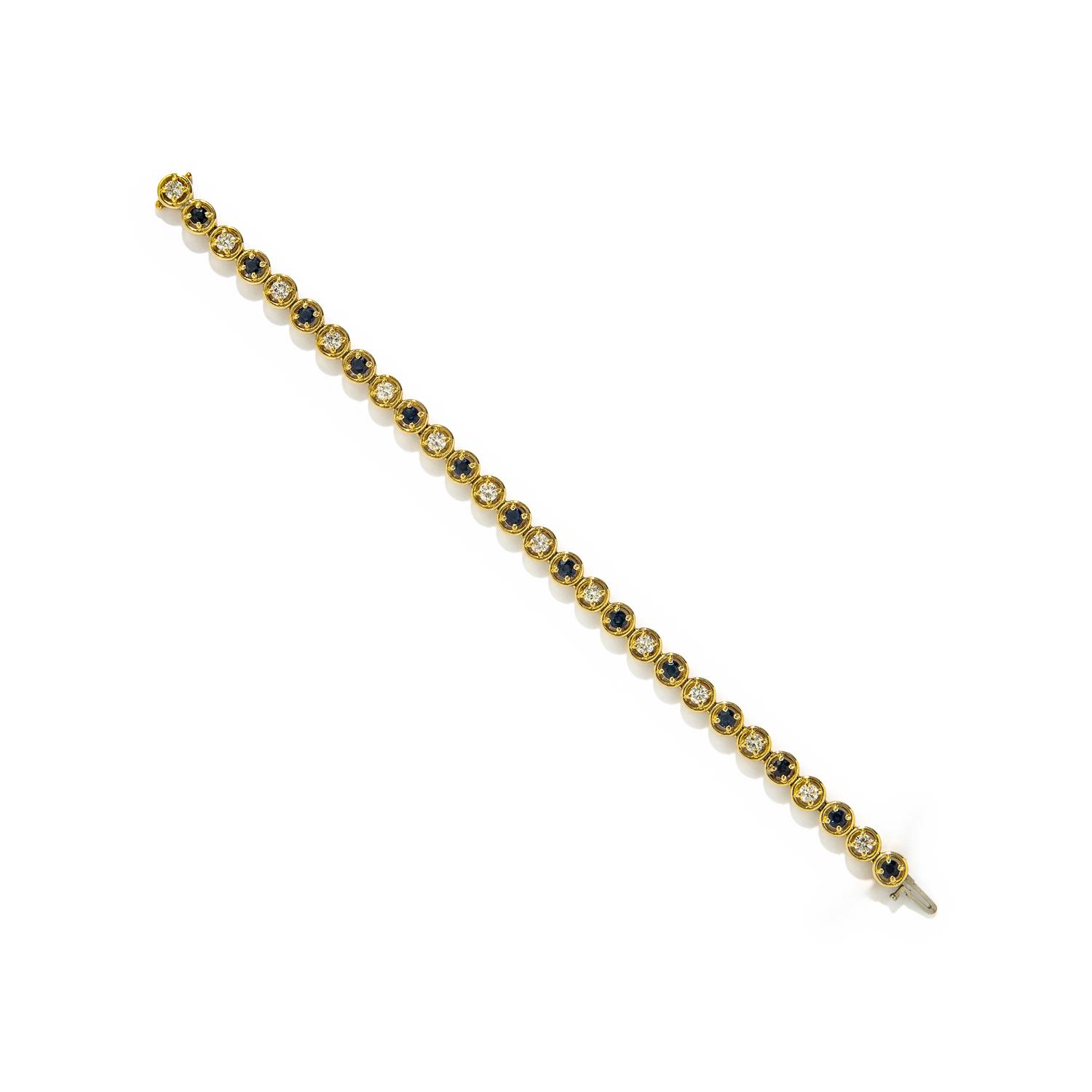 SAPPHIRE AND DIAMOND BRACELET