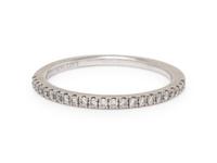 A 14 Karat White Gold and Diamond Ring,