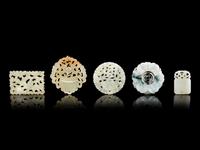 Five Chinese Hardstone Pendants