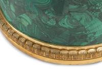 A Pair of Continental Gilt Bronze and Malachite Jardinières