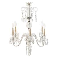 A Georgian Style Cut Glass Eight-Light Chandelier