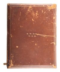 [LATE INDIAN WARS]. Photo album identified to Oskaloosa M. Smith, 22nd US Infantry, containing CDVs and cabinet cards of civilians and officers, some identified, incl. images by S.J. Morrow.