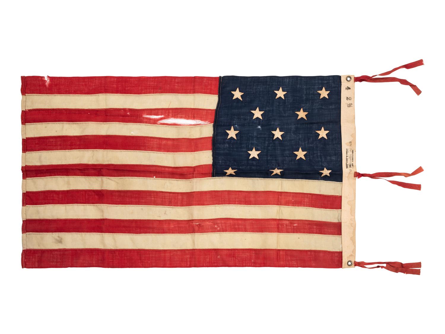 [FLAGS]. 13-star American flag. Ca late 19th-early 20th century.