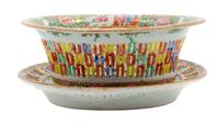 Two Chinese Export Rose Medallion Porcelain Articles