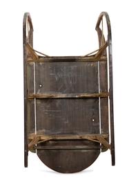 A Paint Decorated Wooden Sled