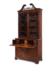A George III Style Mahogany Secretary Bookcase