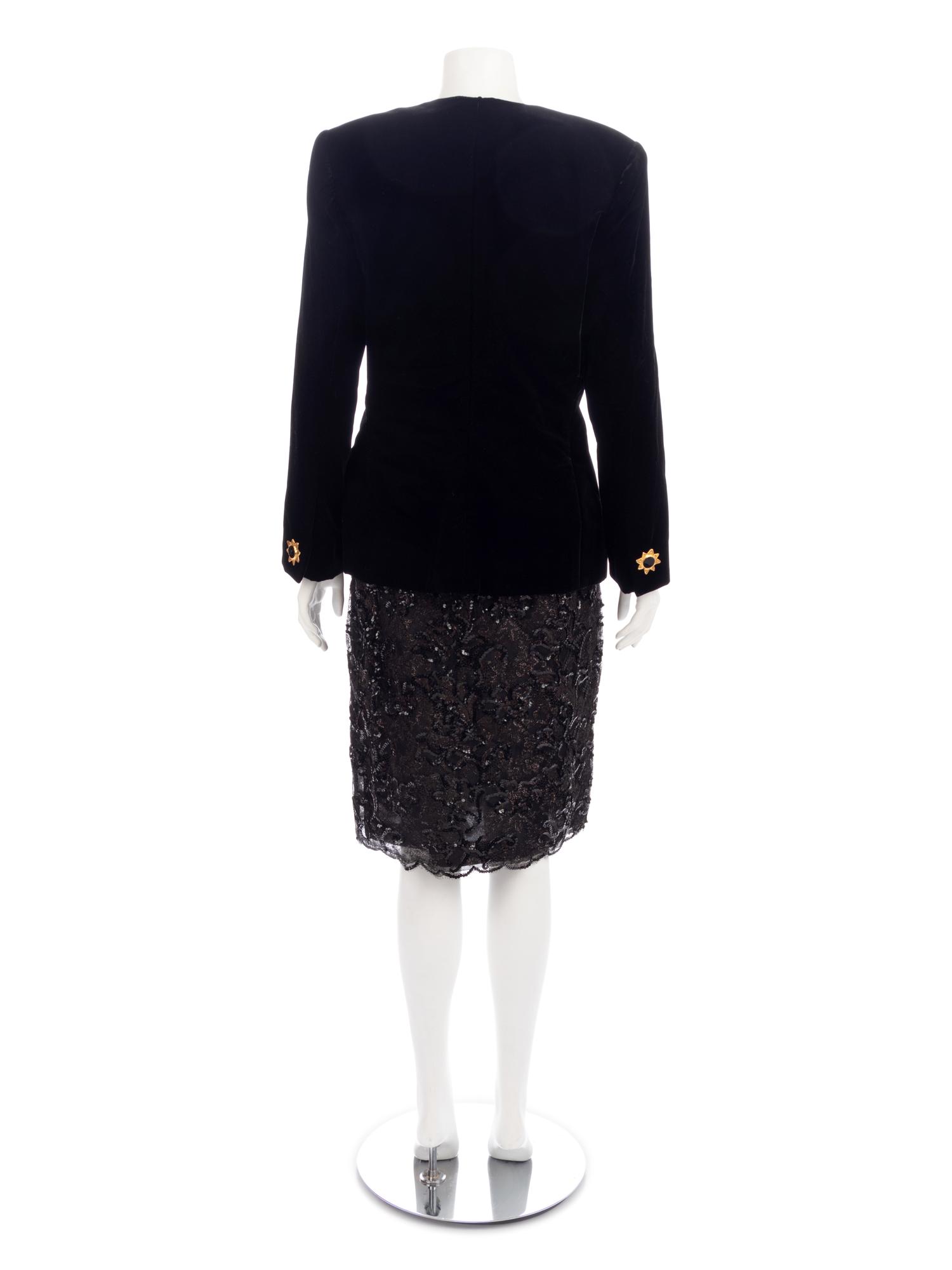 Two Givenchy Velvet Evening Ensembles, 1980-2000s
