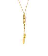 YELLOW GOLD AND DIAMOND LARIAT NECKLACE