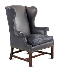 A George III Style Mahogany Wingback Armchair