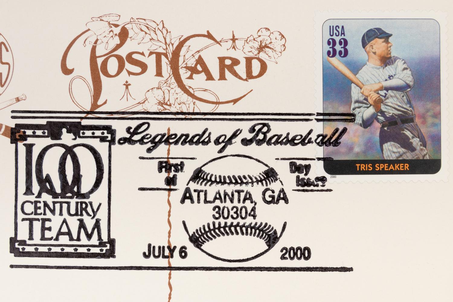 A Collection of 24 Legends of Baseball First Day of Issue Perez Steele Postcards,
