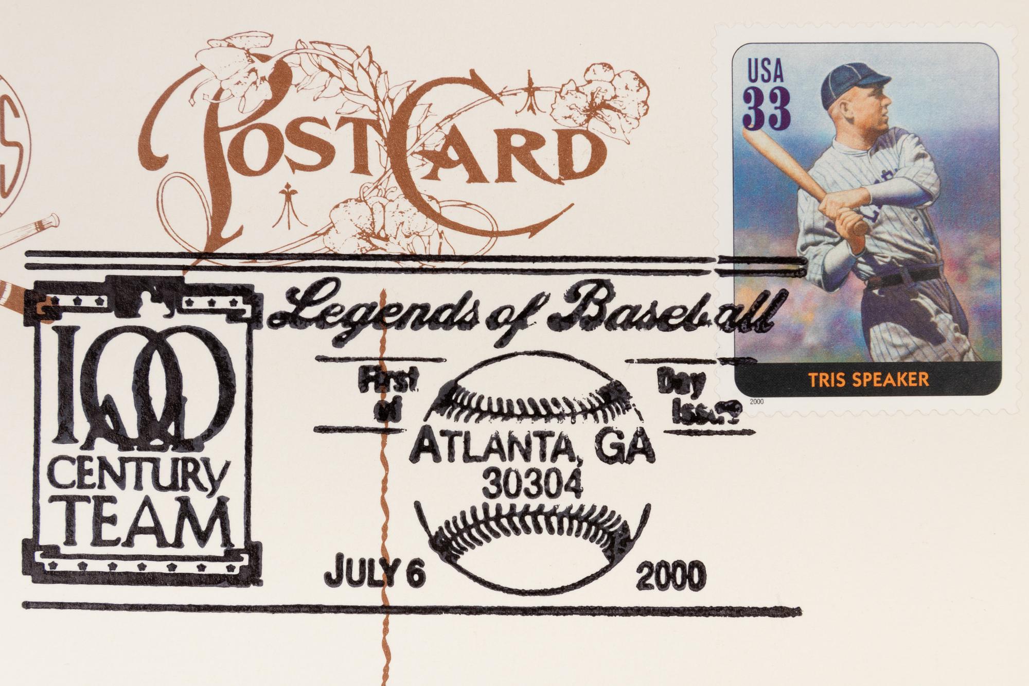 A Collection of 24 Legends of Baseball First Day of Issue Perez Steele Postcards,
