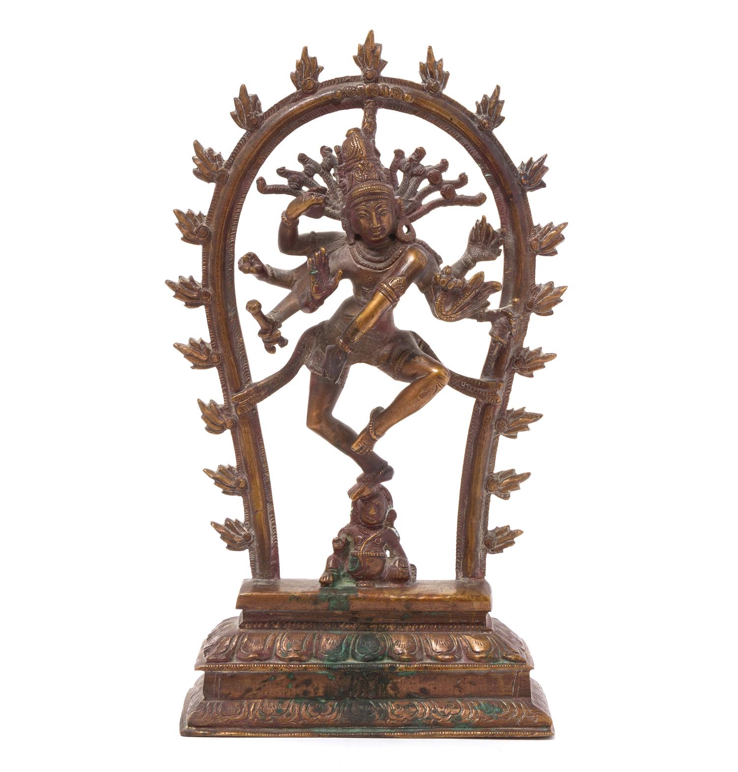 An Indian Bronze Figure of a Bodhisattva Height 9 1/2 inches.