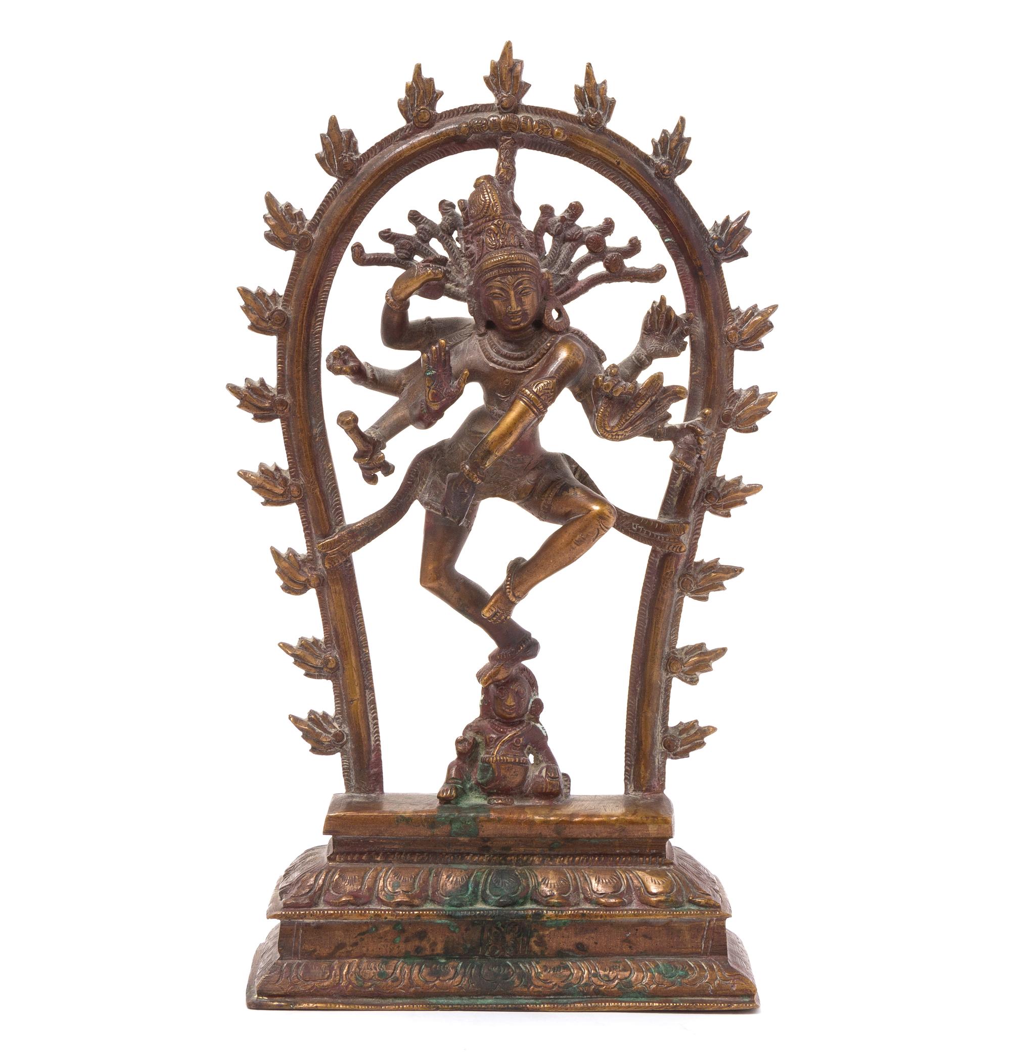 An Indian Bronze Figure of a Bodhisattva Height 9 1/2 inches.