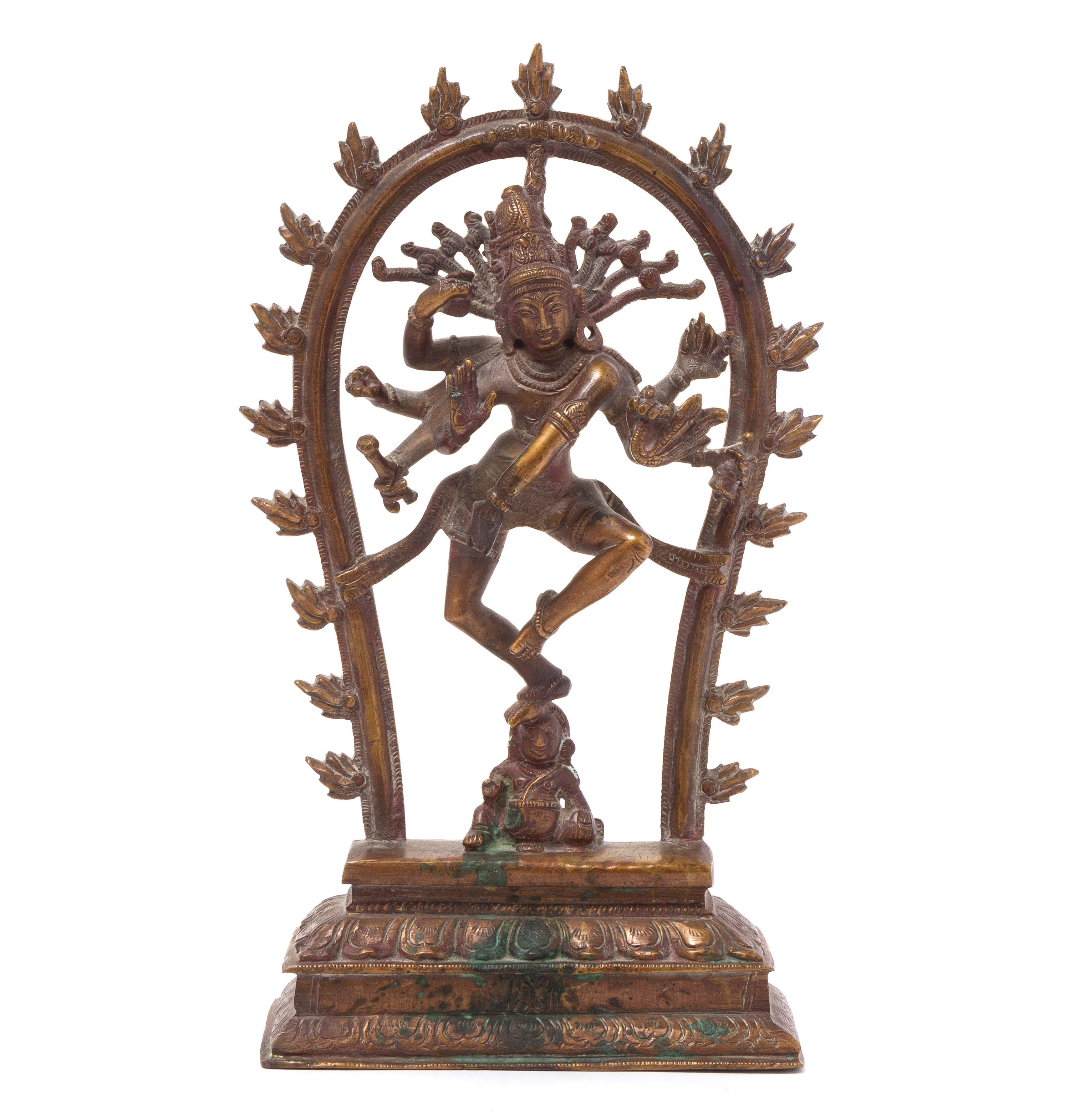 An Indian Bronze Figure of a Bodhisattva Height 9 1/2 inches.