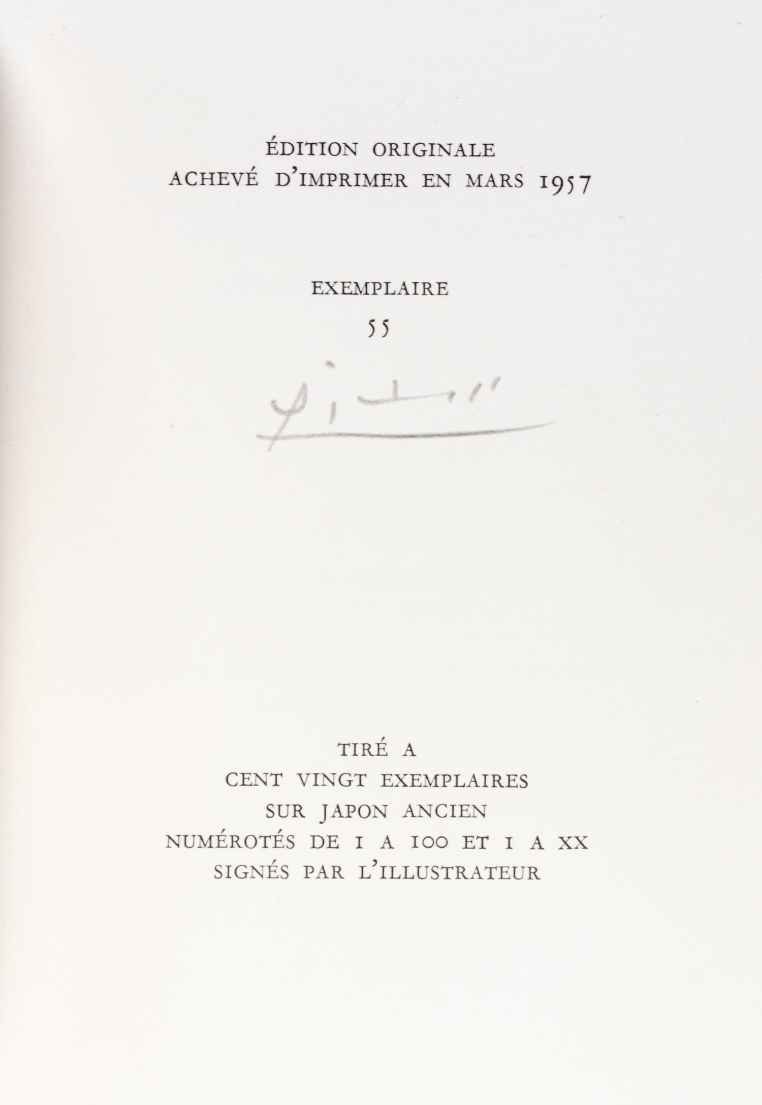 (PICASSO, PABLO) ARTAUD, ANTONIN. Autre chose que l'enfant beau. Paris, 1957. Limited, signed.