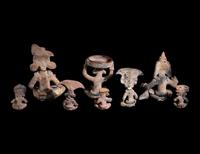 A Group of Eight Teotihuacan Style Figures
