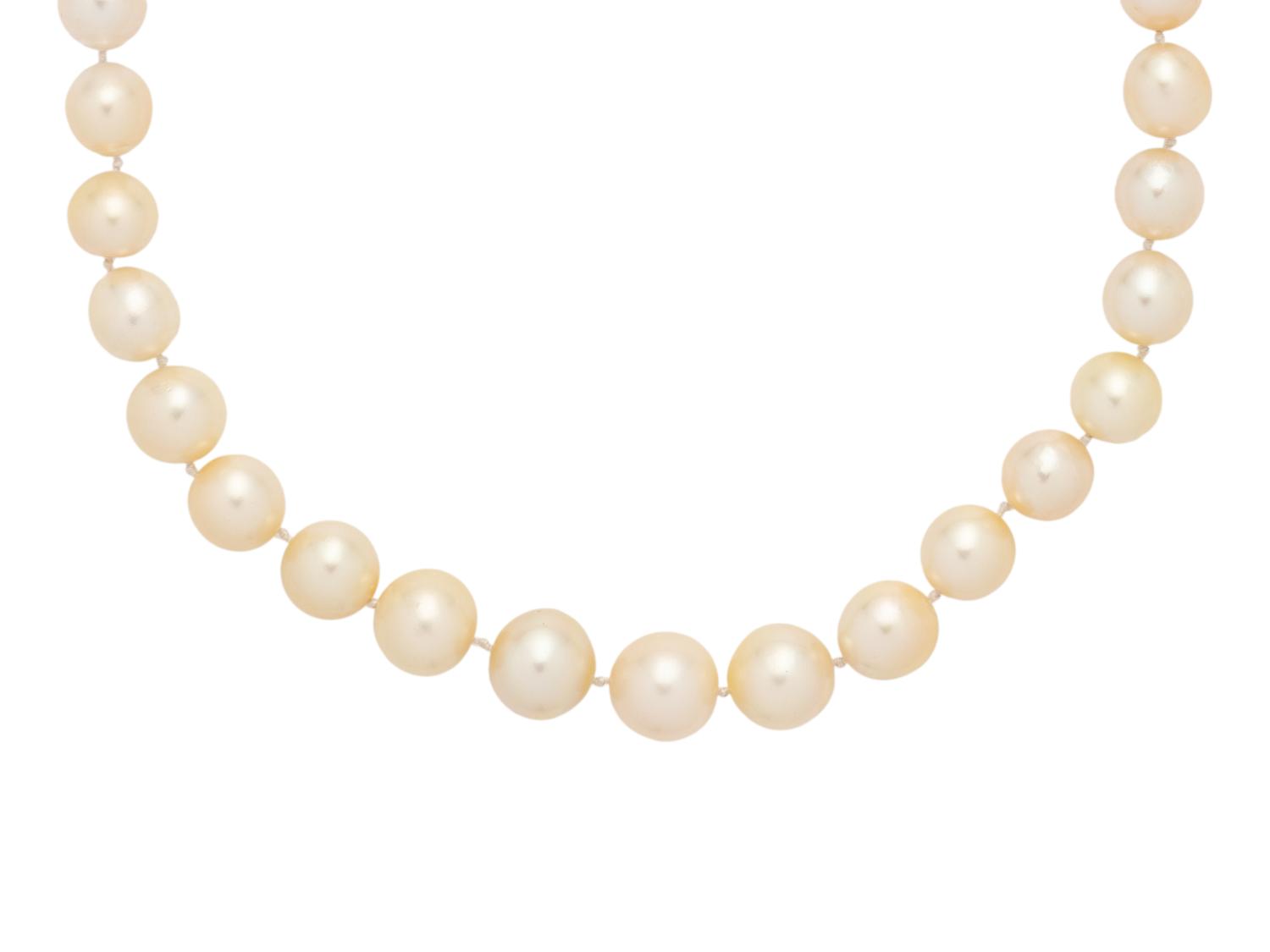 CULTURED PEARL AND DIAMOND NECKLACE
