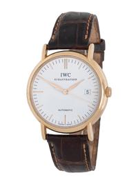 IWC, REF. 3563, 18K YELLOW GOLD 'PORTOFINO' DATE WATCH WITH IWC BUCKLE