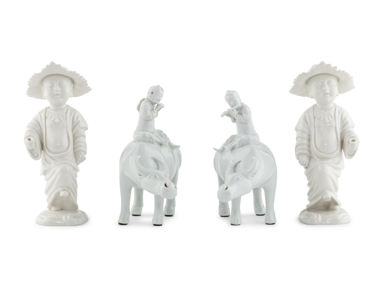A Group of Blanc de Chine Figures