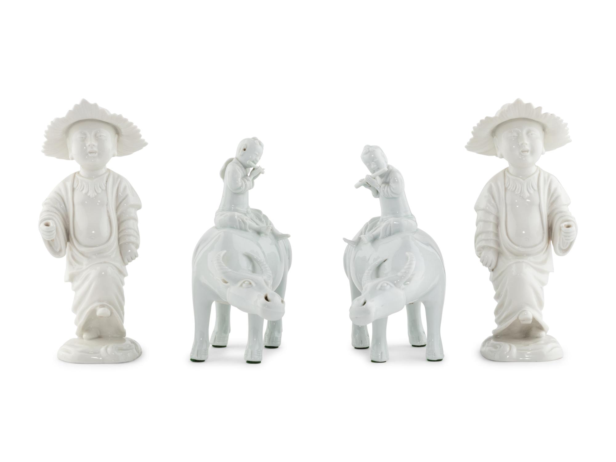 A Group of Blanc de Chine Figures