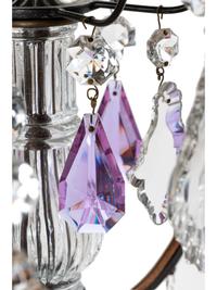 A French Bronze and Cut Glass Eight-Light Chandelier