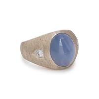 STAR SAPPHIRE AND DIAMOND RING