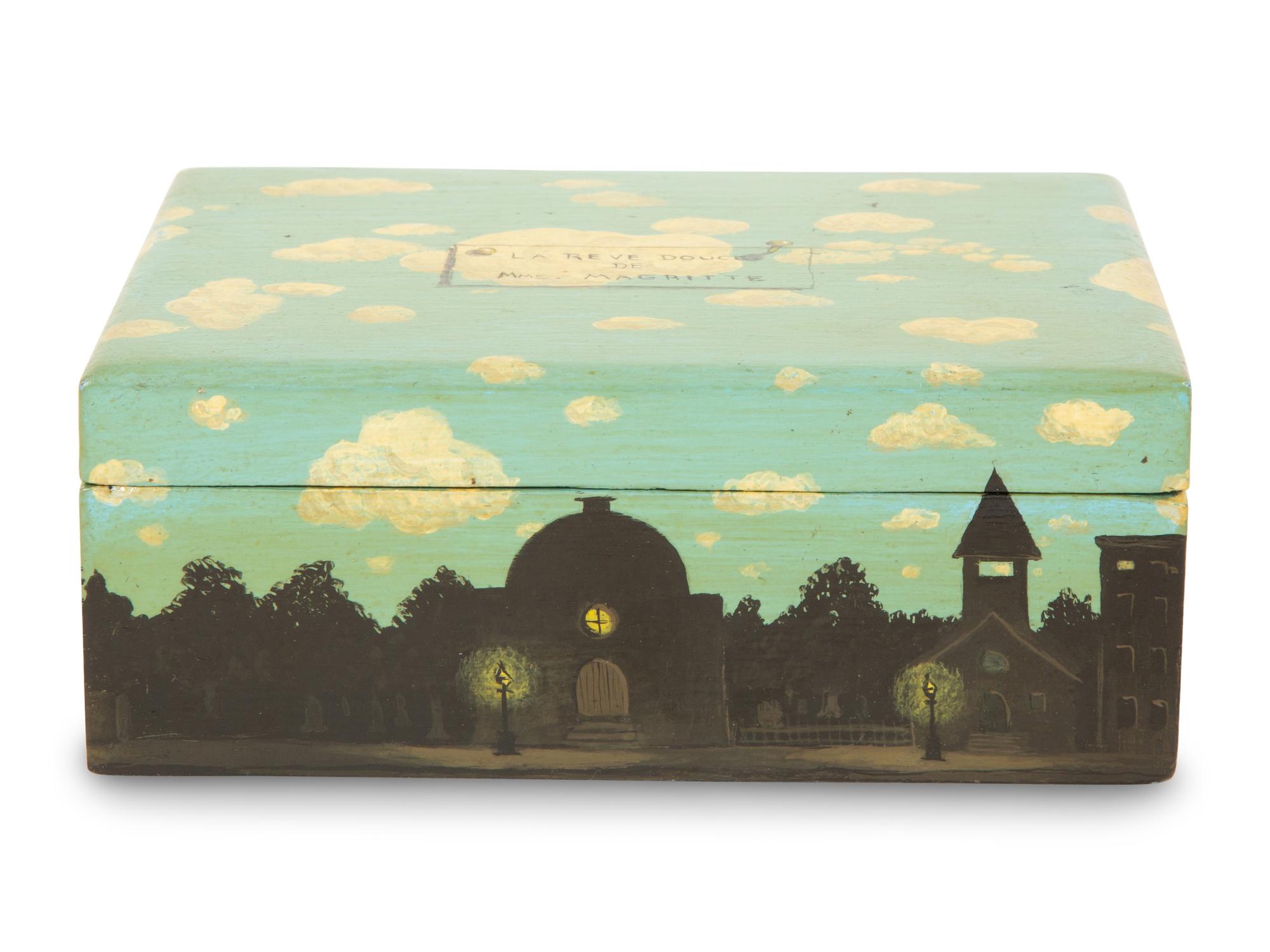A Surrealist Painted Table Box