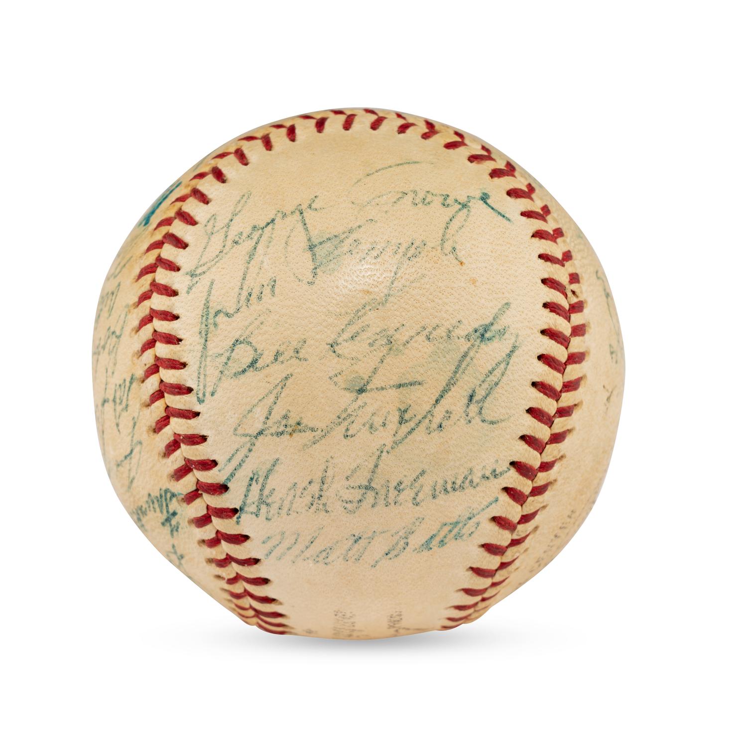 A 1956 Cincinnati Reds Team Signed Autograph Baseball